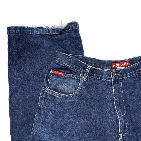 VINTAGE ReVerb Jeans Mens 36 x 31 Blue Loose Baggy 90s y2k Hip Hop Fundamental - Picture 6 of 11
